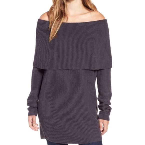 Nordstrom Off the Shoulder Knit Sweater SZ Small - Picture 2 of 7